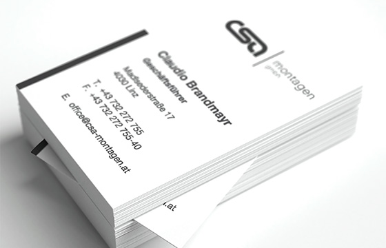 Visitkarte CSA Montagen